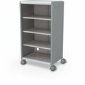 Mooreco Compass Cabinet Midi H3 With Shelves Cool Grey 51.1in H x 28.4in W x 19.2in D C2A1B1D1X0